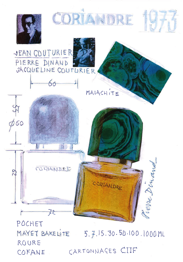 Coriandre Flacon Coriandre pour Jean Couturier par Pierre Dinand©, 1973