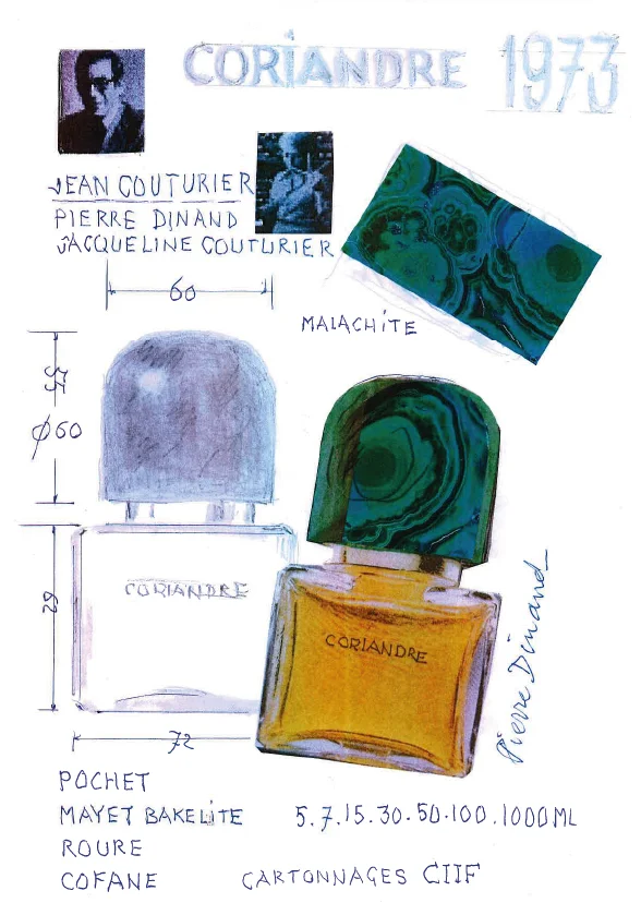 Flacon Coriandre pour Jean Couturier par Pierre Dinand©, 1973