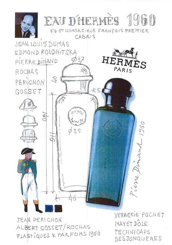 Flacon Eau d'Hermès pour Hermès par Pierre Dinand©, 1960