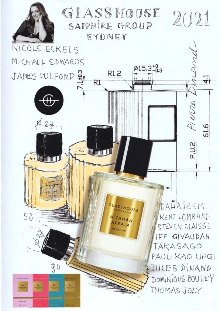 Flacon pour Glasshouse Fragrances par Pierre Dinand©, 2021