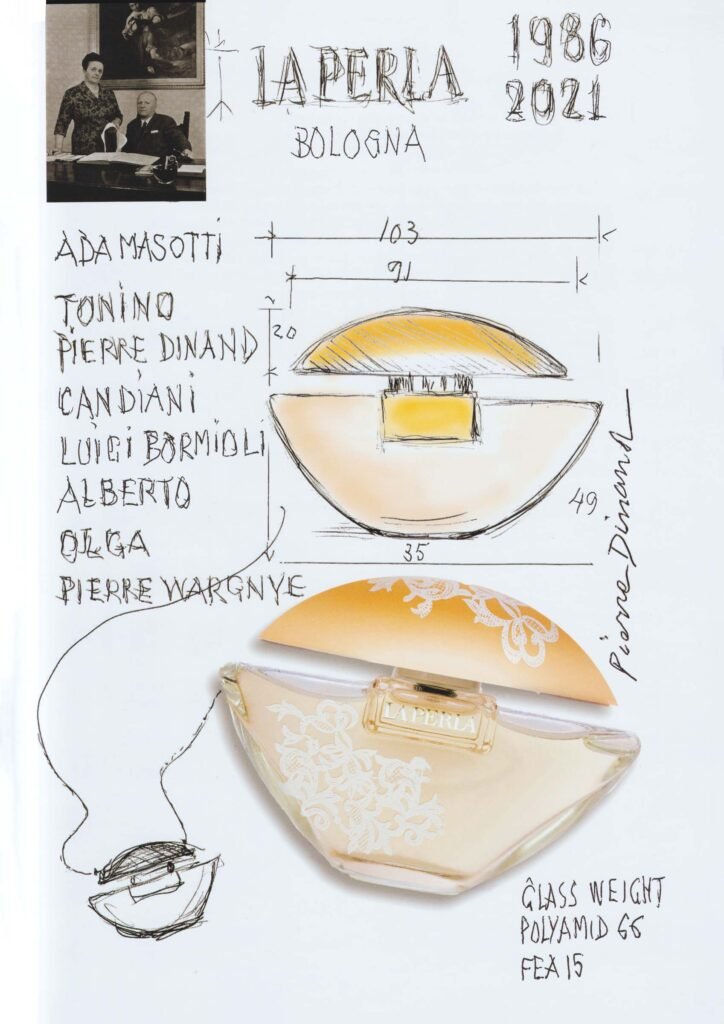 La perla Flacon La perla pour La perla par Pierre Dinand©, 1986