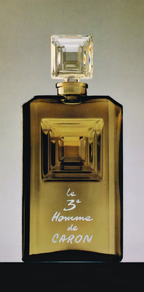 Flacon Le 3e Homme pour Caron par Pierre Dinand© - 1985