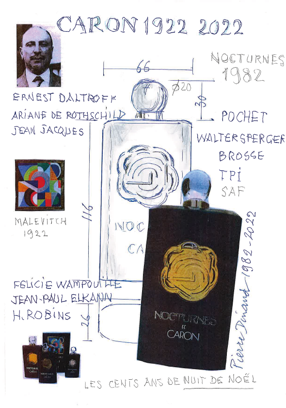 Nocturnes Flacon Nocturnes pour Caron par Pierre Dinand©, 1982