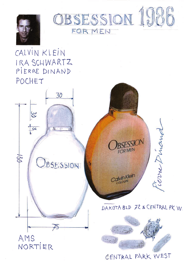 Obsession Flacon Obsession for men pour Calvin Klein par Pierre Dinand©, 1986