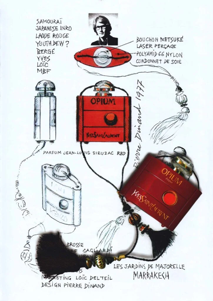 Flacon Opium pour Yves Saint-Laurent par Pierre Dinand©, 1977