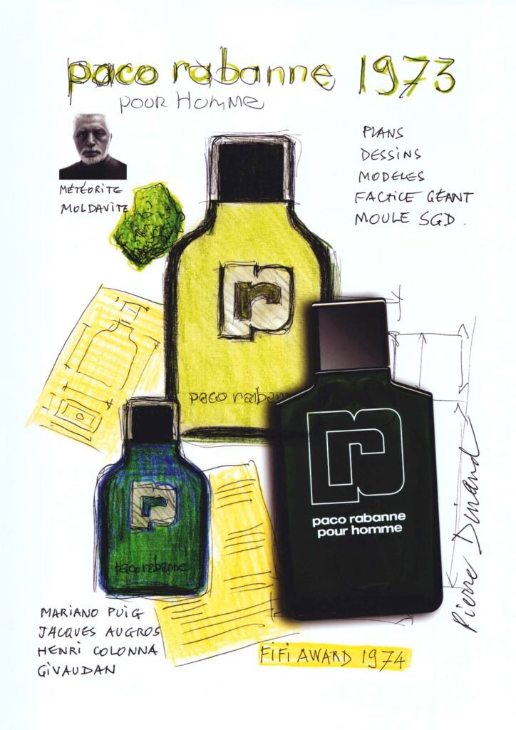 Paco Rabanne pour homme Flacon Paco Rabanne pour homme pour Paco Rabanne par Pierre Dinand©, 1973