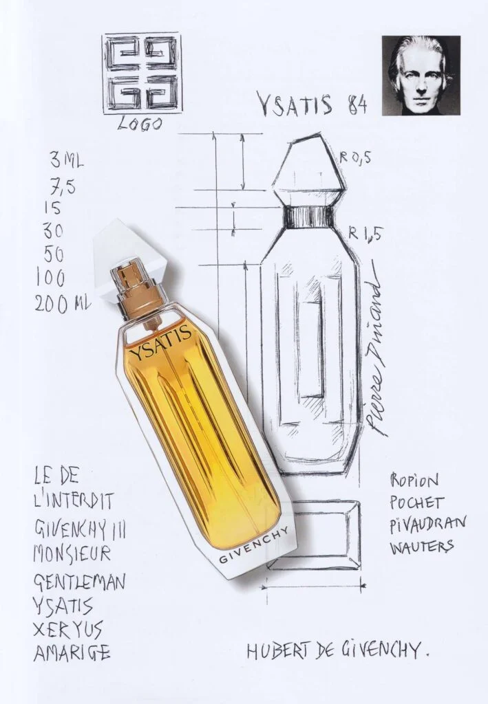 Flacon Ysatis parfum pour Givenchy par Pierre Dinand©, 1984