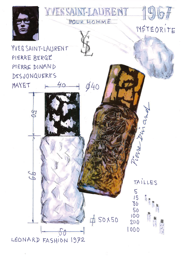 Yves Saint-Laurent pour homme Flacon Yves Saint-Laurent pour homme 1967 par Pierre Dinand©